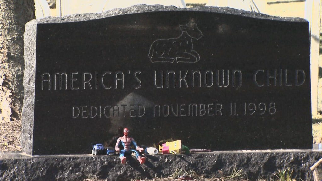 Tombstone of America's unknown child.