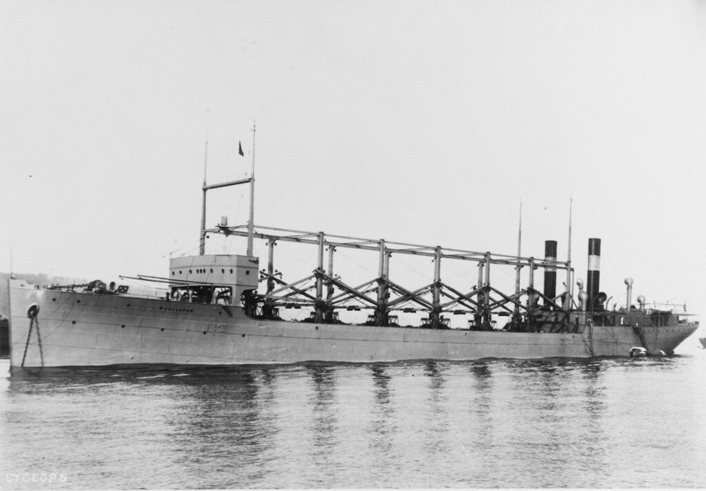 Another photograph of the Cyclops at anchor in the Hudson River.