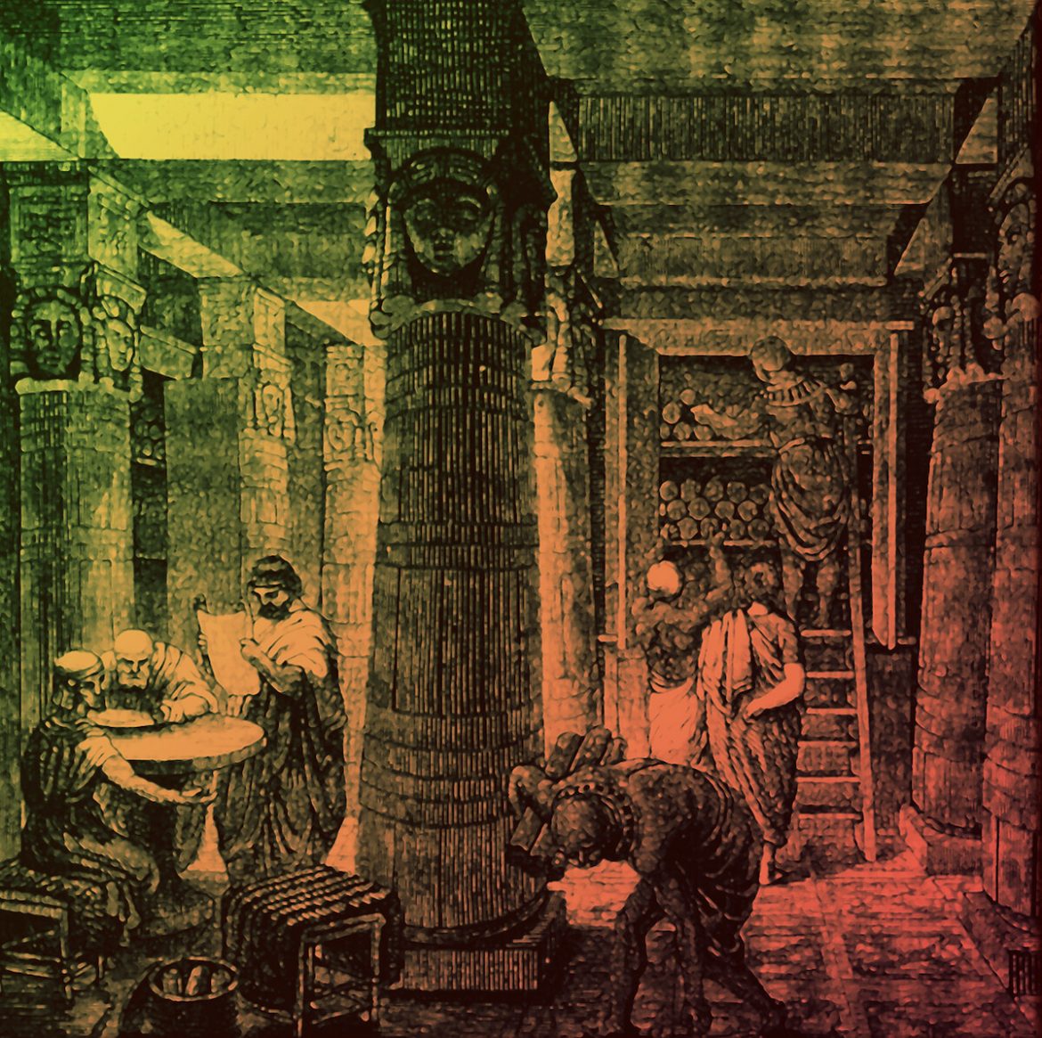 who burned the ancient library of alexandria