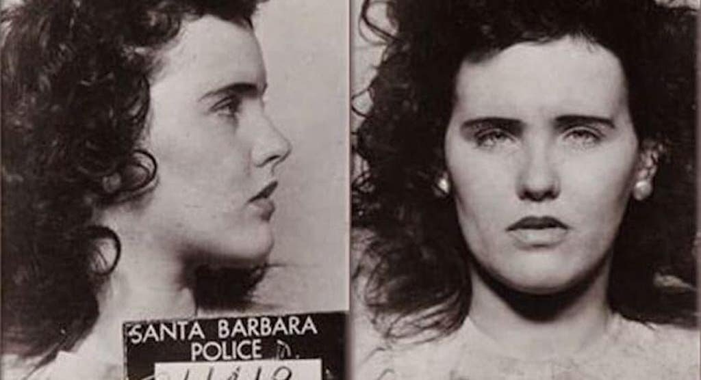 A mug shot of Elizabeth Short (AKA: Black Dahlia). On eo fo the four famous mysteries in U.S. history.