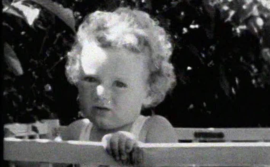 Charles Lindbergh Jr. home film video still.