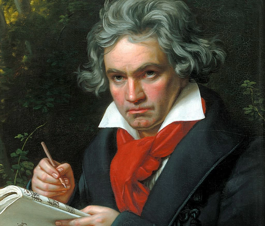 1820 portrait of Beethoven by Karl Joseph Stieler.
