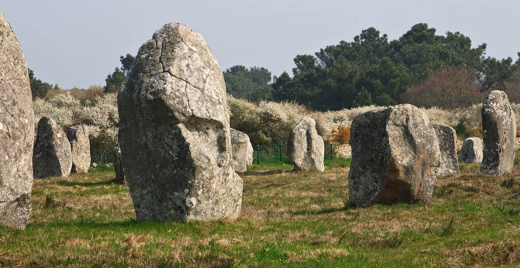 Carnac stones in the Menac Alignment