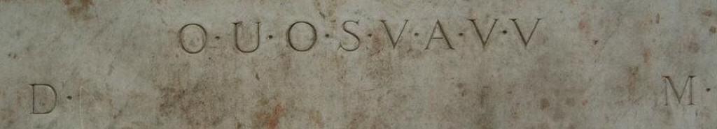 The Shugborough Inscription engraving spelling out: D OUOSVAVV M