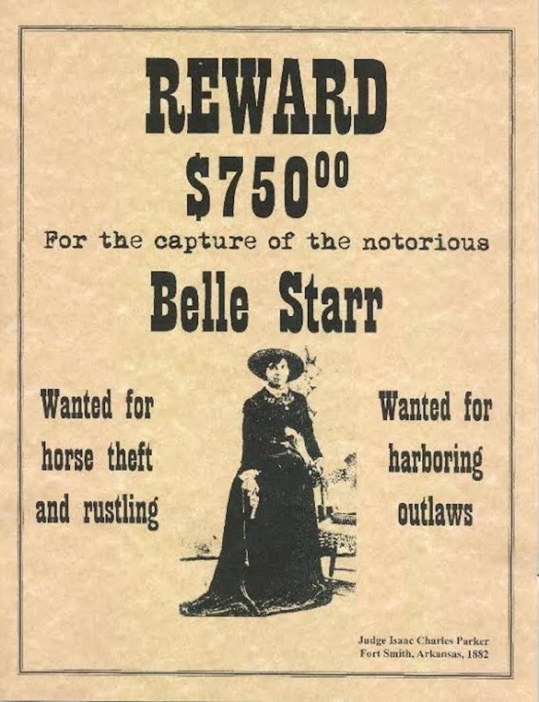 Reward poster for Belle Starr.