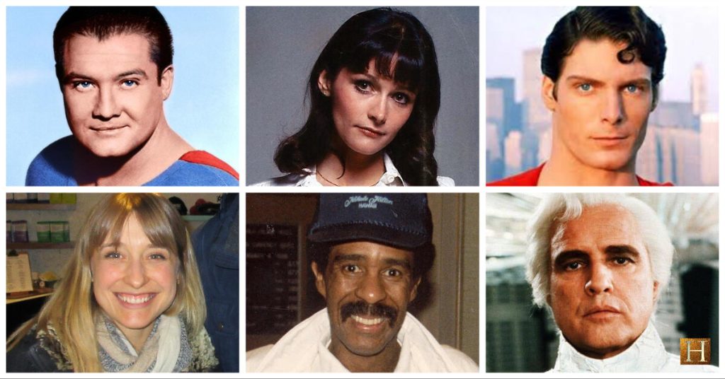 A collage of some of the victims of the Superman Curse.