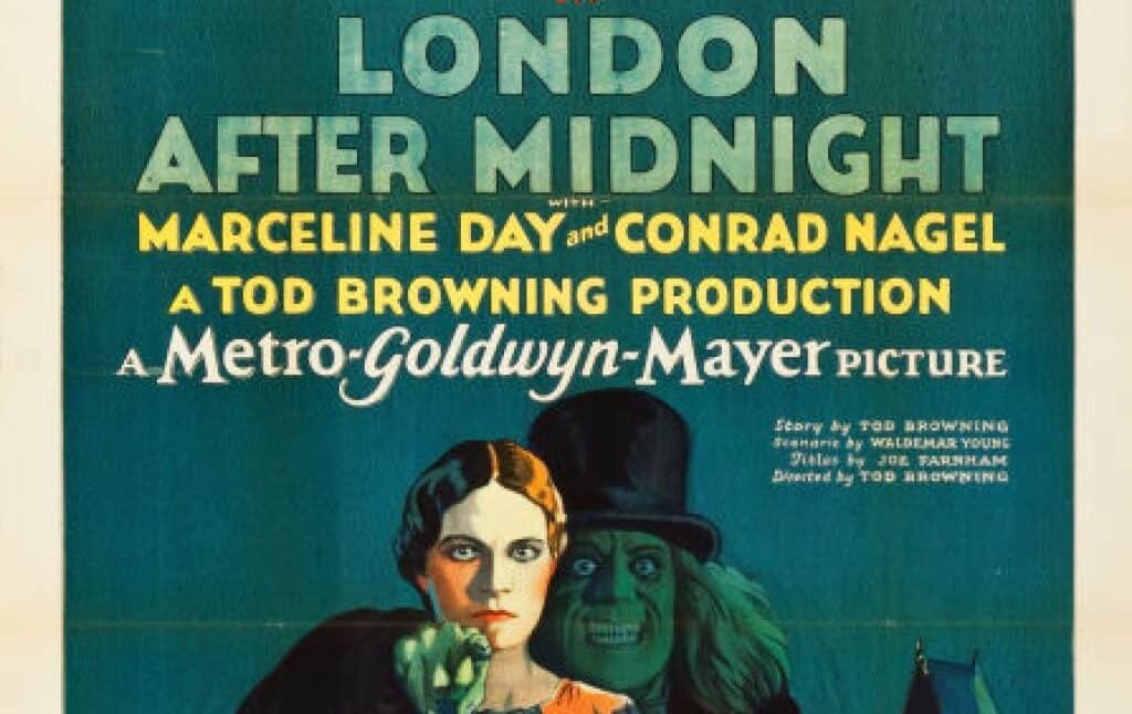A 1927 movie poster of London After Midnight