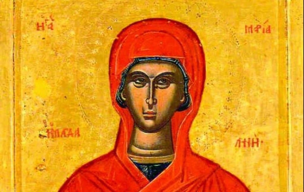 Eastern Orthodox icon of Mary Magdalene as a Myrrhbearer.