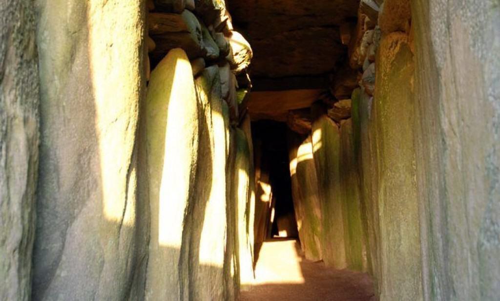 On Dec. 21, Winter Solstice, the sun beams down the chamber.