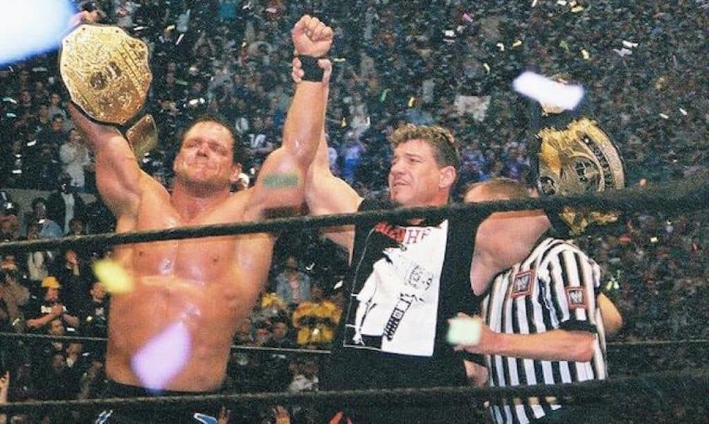 Chris Benoit (L) and Eddie Guerrero (R) at WrestleMania XX. Image Credit: TheHellraiser.