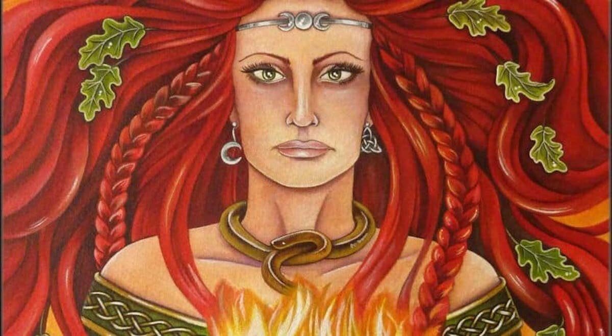 The Celtic Goddess Brigid was born in the Tuatha Dé Danann tribe of gods an...