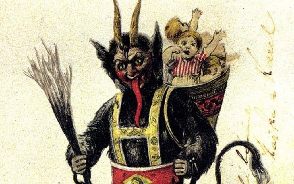 Krampus will beat naughty children with birch sticks and haul them away to his underworld for a year.