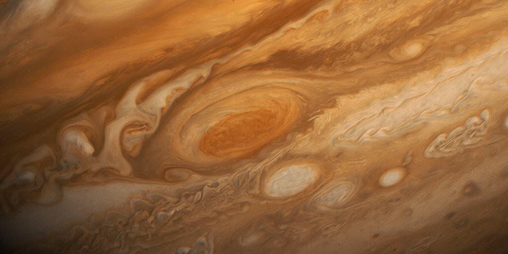 The Great Red Spot on Jupiter. February 1979. Photo credit: NASA.