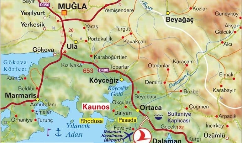 Карта мугла турция