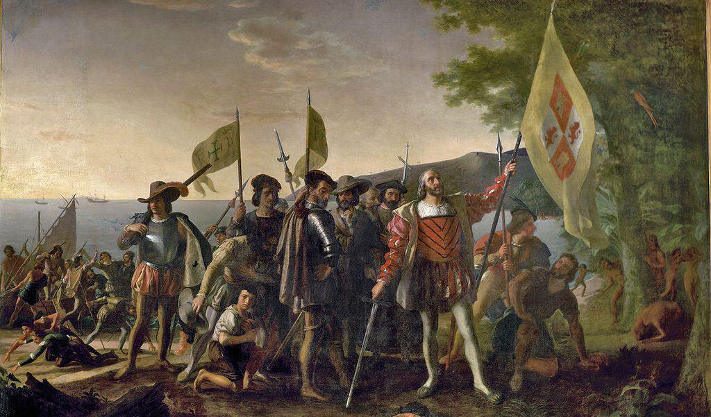 The landing of Christopher Columbus in 1492. John Vanderlyn 1847, public domain.
