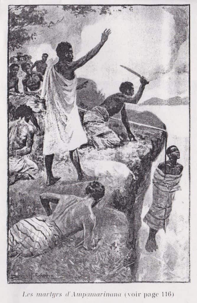 Queen Ranavalona ordered the cliff hangings of multitudes of Christian martyrs in Madagascar. Wikimedia, public domain.
