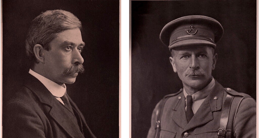 Papyrus experts Bernard Grenfell (L) and Arthur Hunt (R).