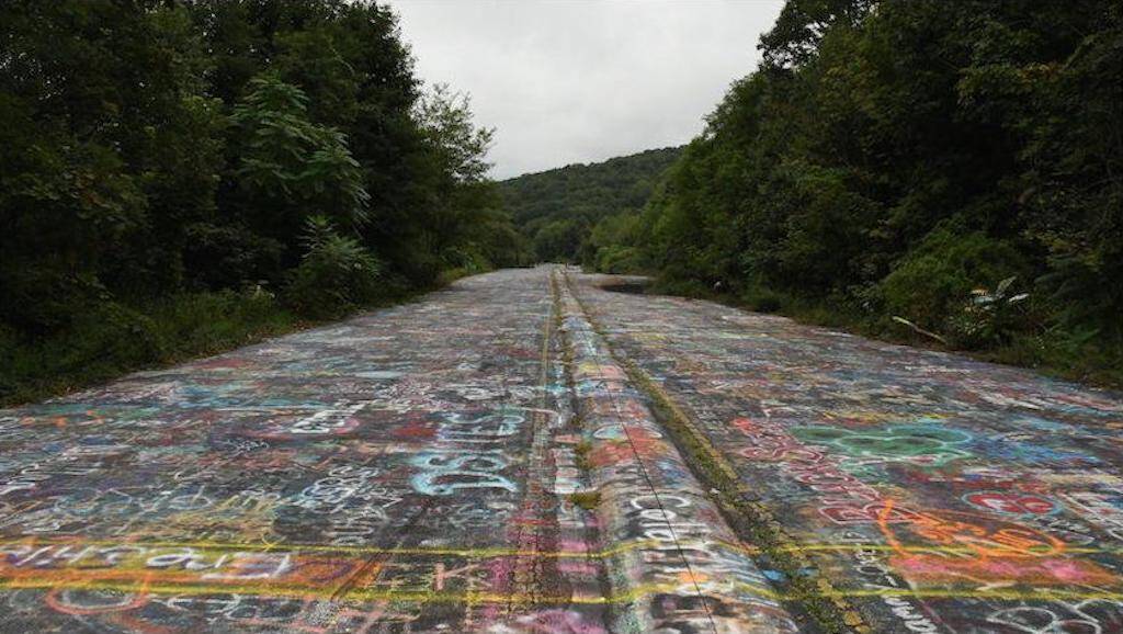 graffiti highway at centralia, pa