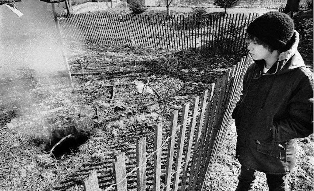 Todd Domboski fell into this steaming hole caused by the mine fire.