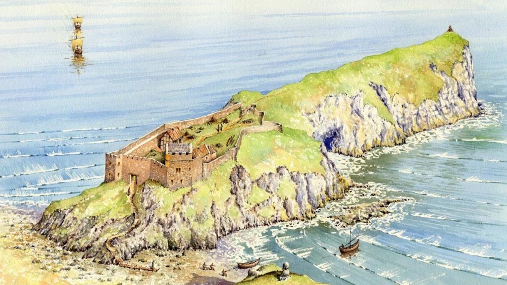 Illustration of Kinbane Castle