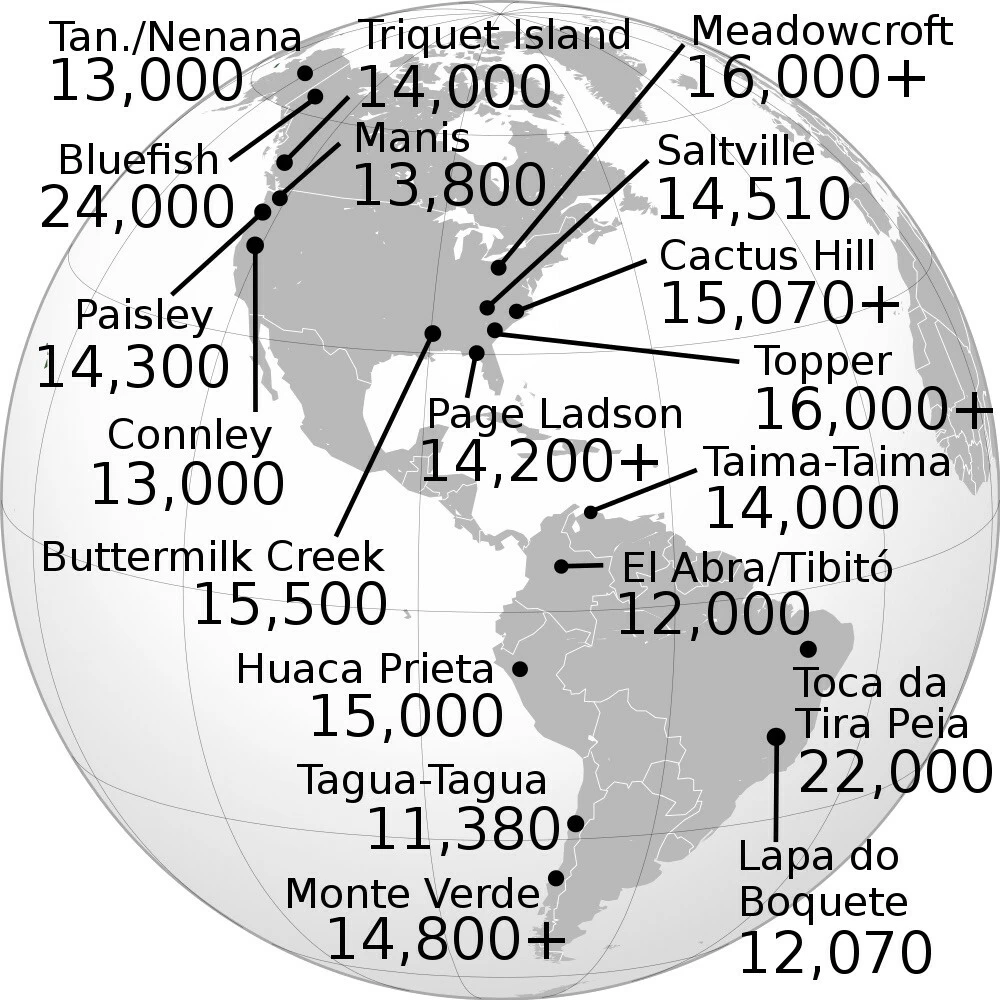 Pre-Clovis civilizations in the Americas.