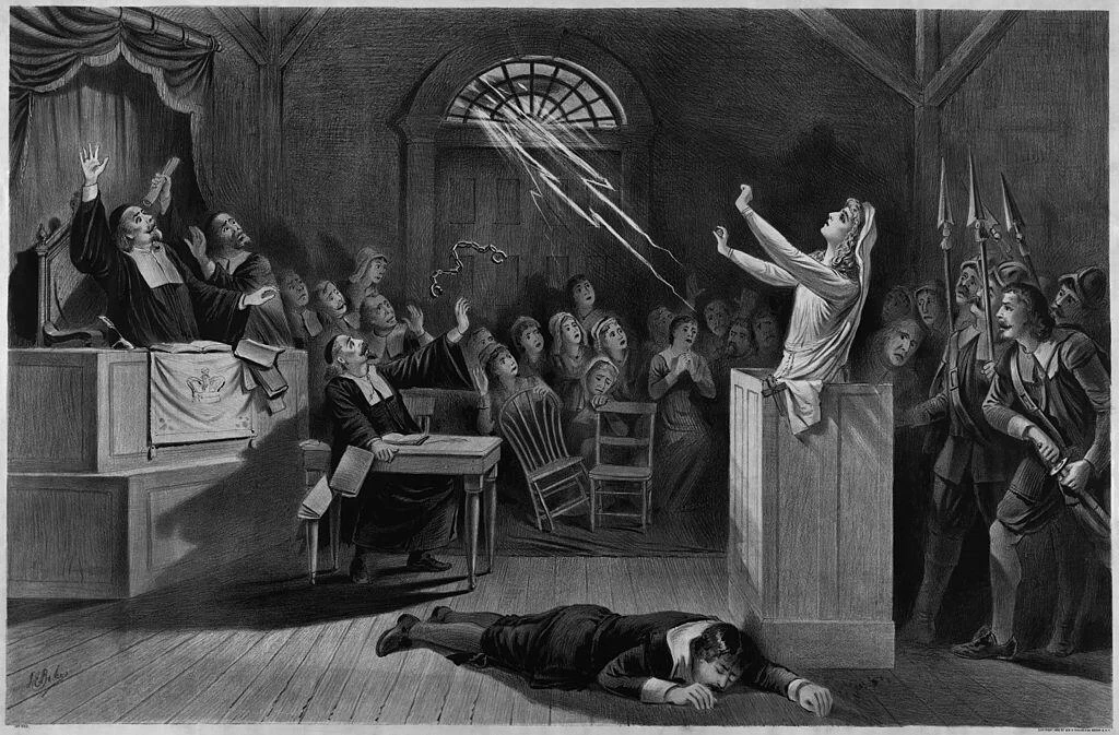 Depction of a witch trial