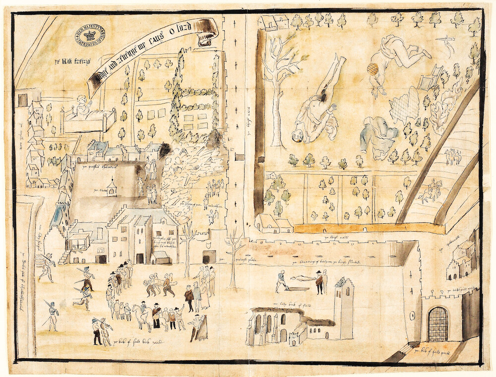 Drawing of Lord Darnley murder