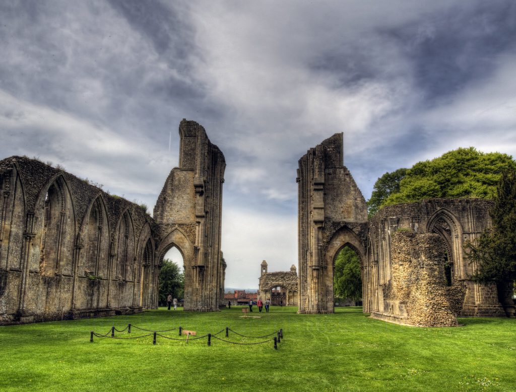 The ruins of Glastonbury Abbey Church