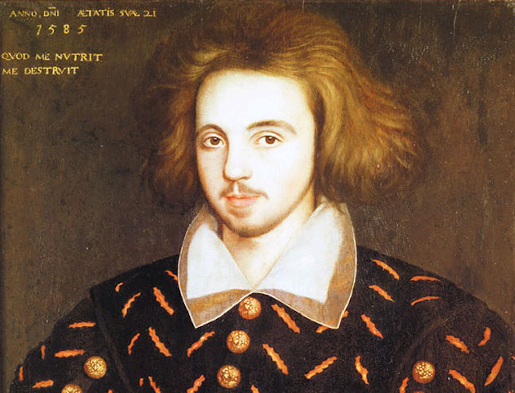 Portrait of Christopher Marlowe (1585).