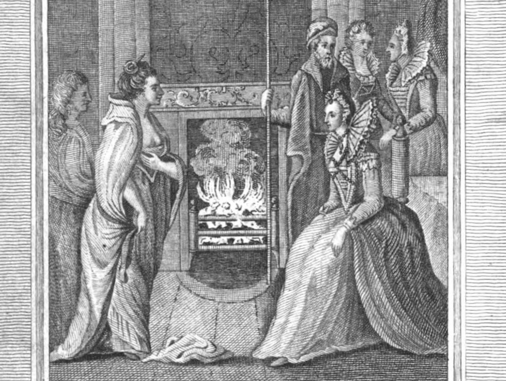 Meeting between Grace and Queen Elizabeth I, from Anthologia Hibernica Volume II.