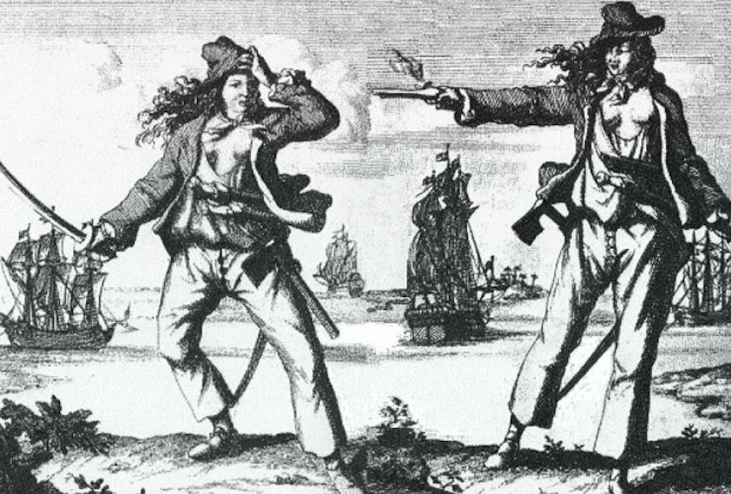An illustration of Grace, the Pirate Queen.