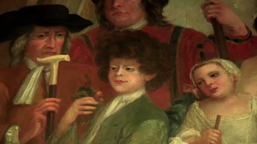 Palace mural with Peter the Wild Boy.